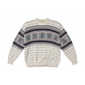 Fieldmaster Vintage Sweater Mens XL USA Fair Isle Nordic Snowflake Knit